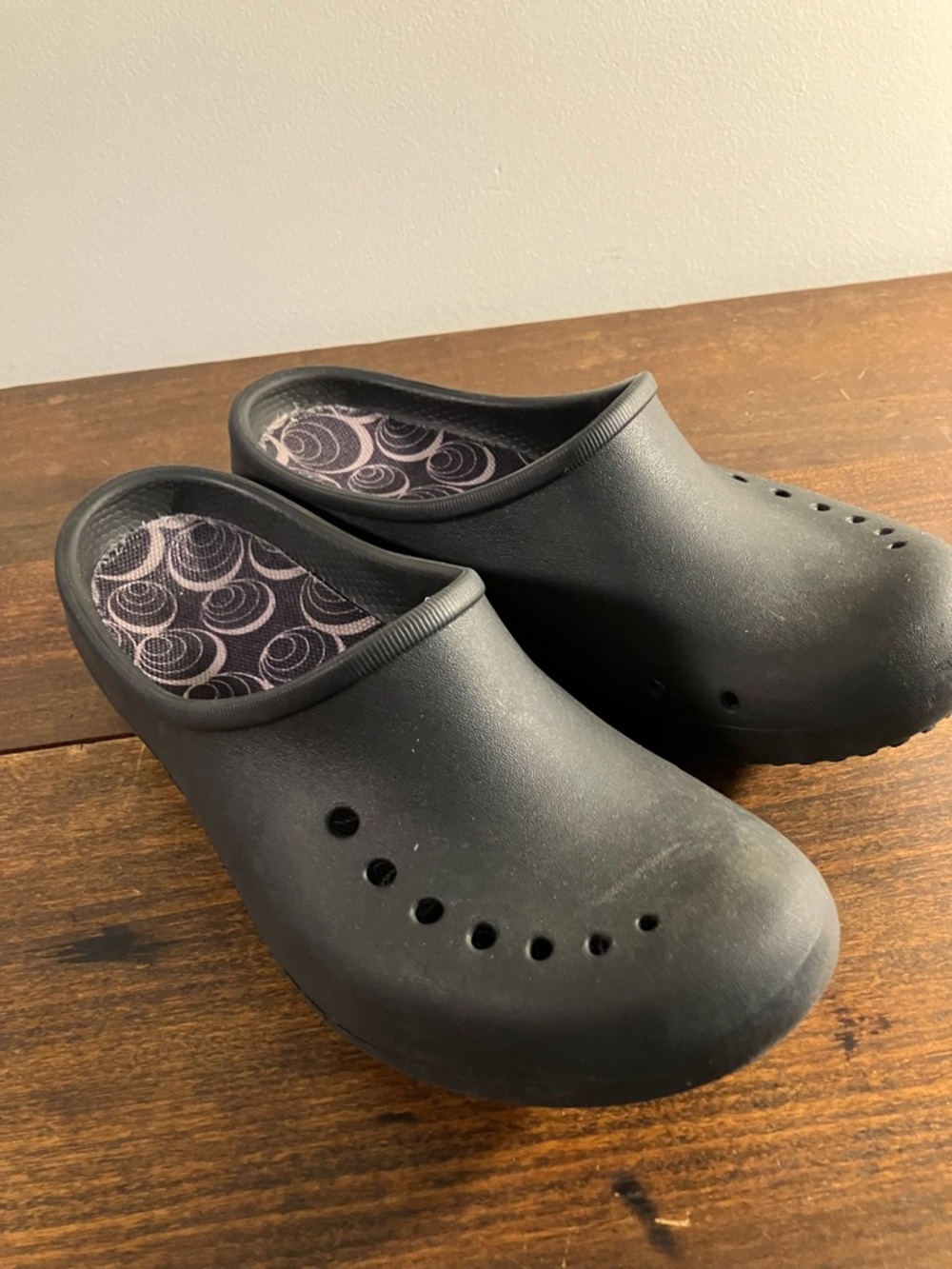 Black Slip-On Clog Shoes